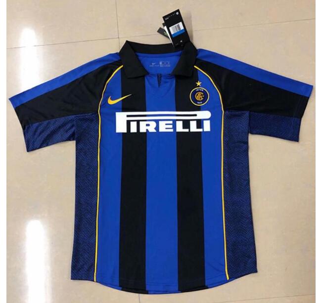 2001-02 Inter Milan Retro Home Kit Soccer Jersey